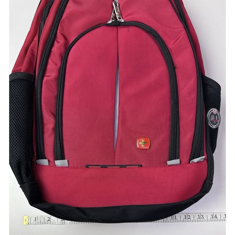 Swiss Gear‎ by Wenger Red & Blk Laptop Travel Back Pack in Great Condition 3j